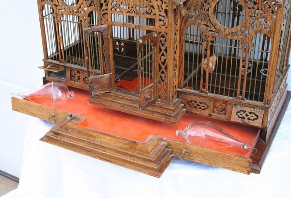 Großer Antiker Vogelkäfig aus Holz gearbeitet um 1900, sehr schön | eBay