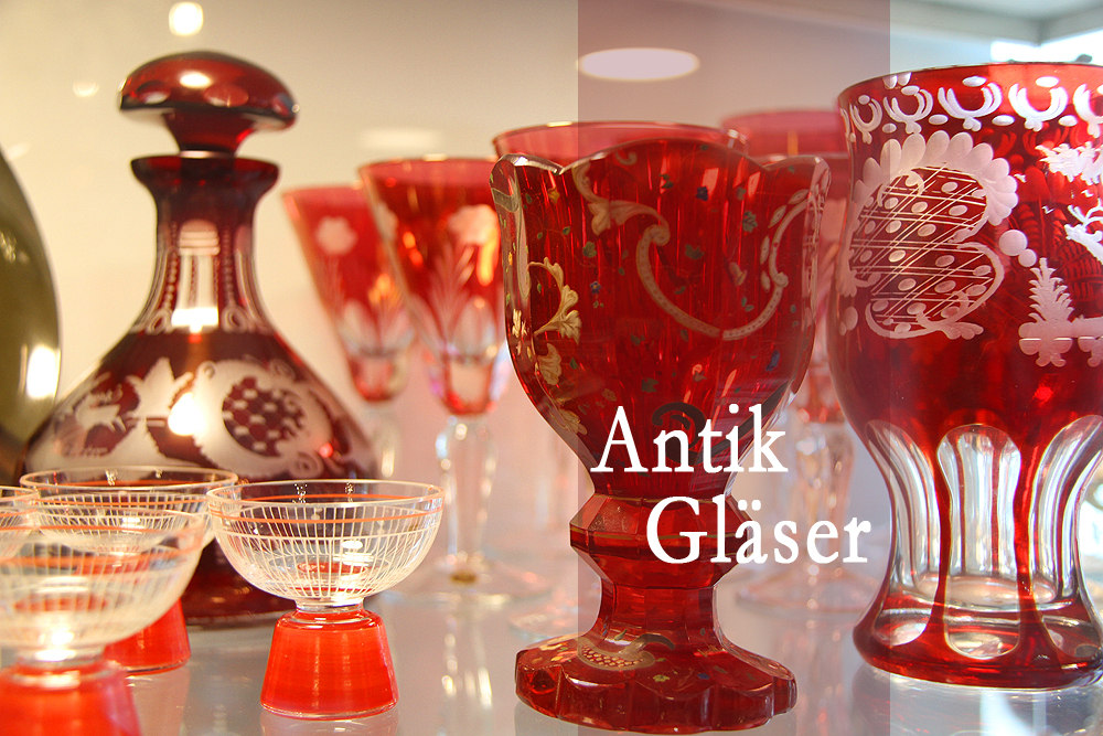 Antike Gläser bei Galerie Schnappauf